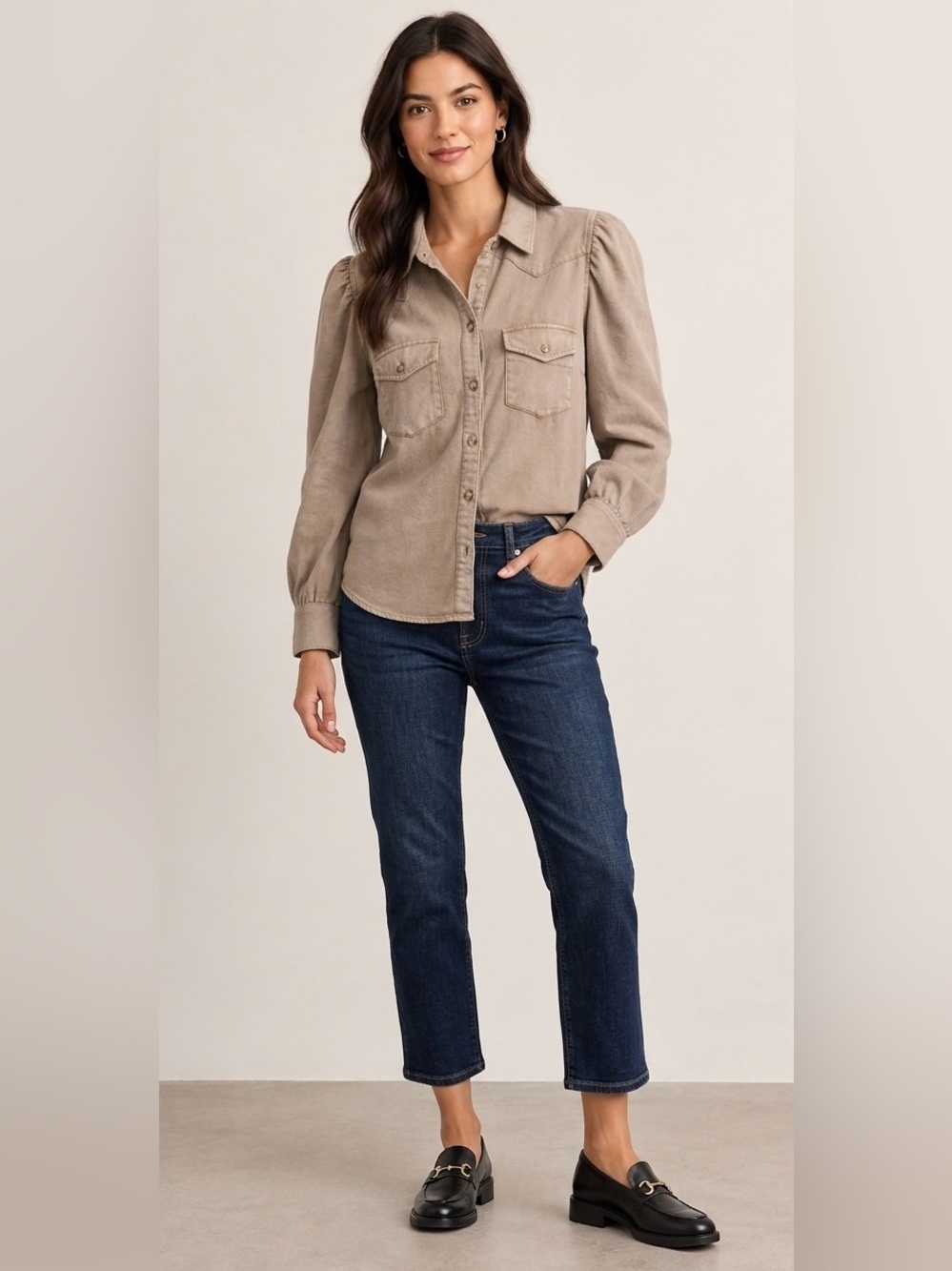 Rails Ada Button Down in Heather Toffee